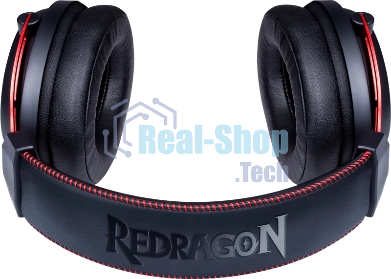 Гарнитура Redragon Diomedes чёрный/красный, проводная, USB / mini jack 3.5 мм