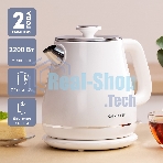 Чайник электрический Galaxy Line GL 0331, белый, пластик, 2200 Вт, 1.8 л