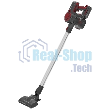 Пылесос вертикальный BBK BV3002 красный/серый, питание от аккумулятора, 150 Вт, уборка сухая, пылесборник 0.8 л, работа от АКБ max 30 мин