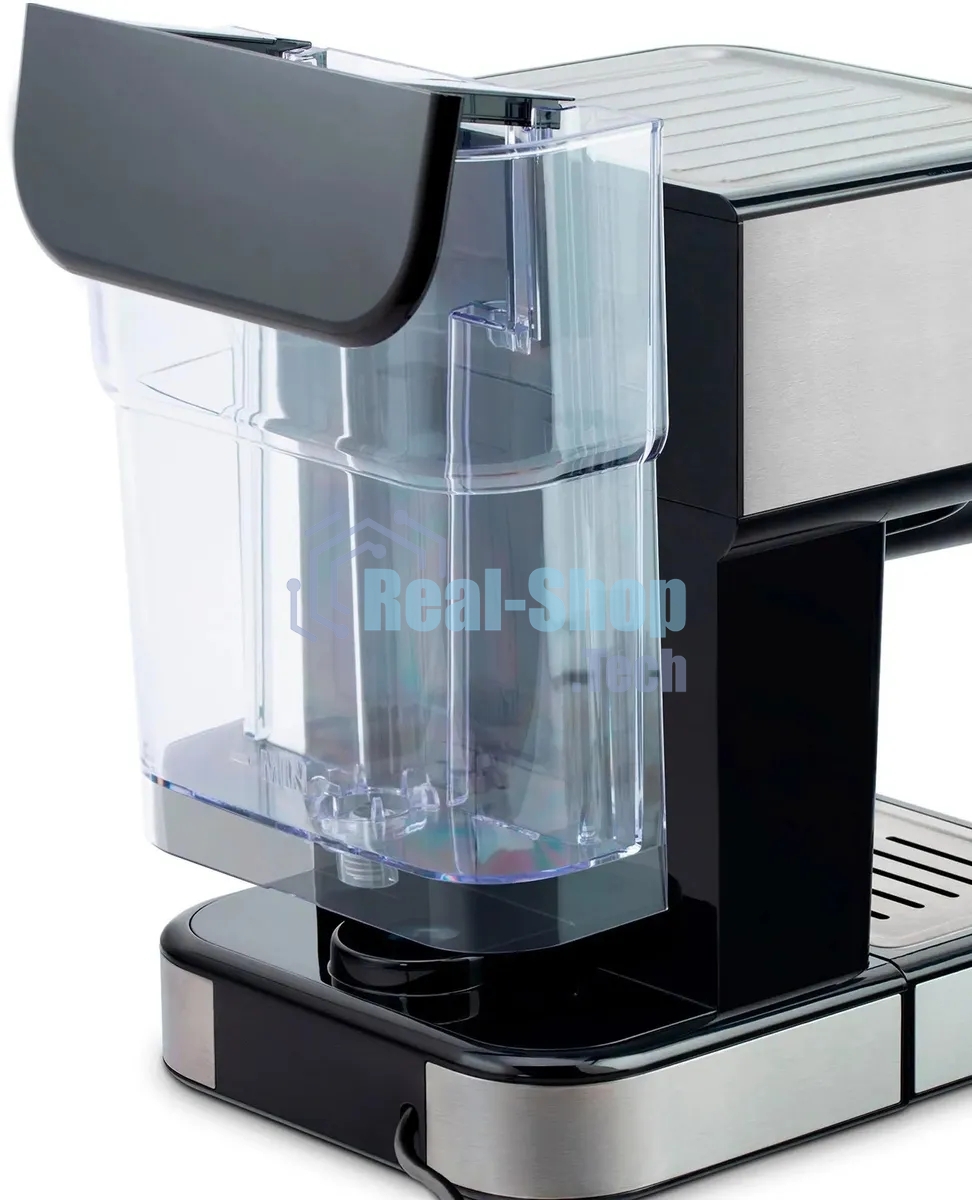 Кофеварка рожковая Vitek VT-1520 серебристый/черный, исп. кофе - молотый, 1.5 л, 850 Вт, 15 бар