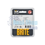 Рамка 1-местная IEK BRITE РУ-1-1-БрА (BR-M12-M-K47) металл алюминий
