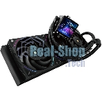 Система жидкостного охлаждения Thermalright Frozen Vision 360 V2 (360мм, LED, Black, ARGB/Fans: 3x120мм, 69CFM, 27dBA, 2150RPM/Pump height 60мм, 23dBA, 3000RPM, Rad thickness 27мм/S: 1700, 1200, 1851, 115X, 2011, 2066, AM5, AM4)