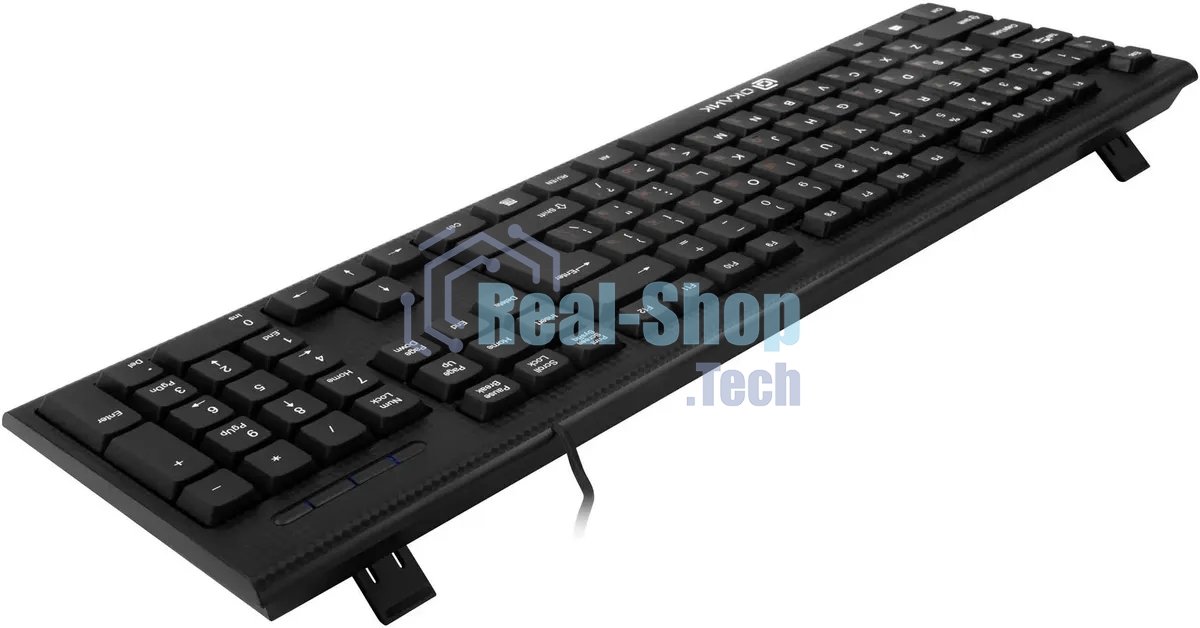 Комплект клавиатура+мышь Oklick 620M проводной, USB, 1200 DPI, чёрный