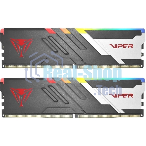 Оперативная память Patriot Viper Venom, DDR5, 32GB (2x16GB), 7400MHz, CL36, DIMM, с радиаторами, RGB, черный