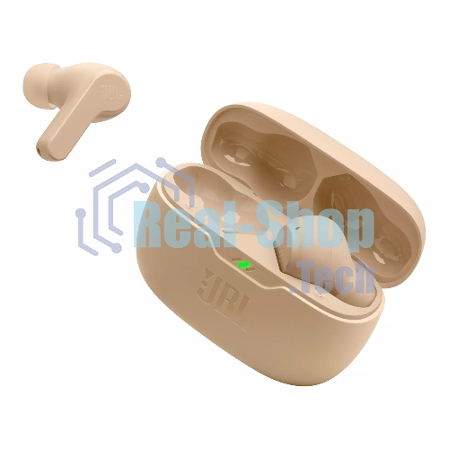 Наушники TWS JBL Wave Beam песочный, внутриканальные, Bluetooth, быстрая зарядка, до 8 ч