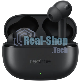 Наушники TWS Realme Buds T200x черный, внутриканальные, Bluetooth, до 30 ч