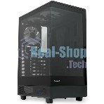 Компьютерный корпус HSPD F510, Panoramic Mid Tower, черный, TG, 0.5 SPCC, 3x120мм ARGb ATX, mATX, mITX 180/280/160мм 1x2.5