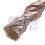 Бур по бетону Denzel двойная спираль, Cobalt W-tip, 20x310 мм, SDS PLUS