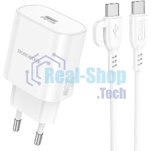 Сетевое зарядное устройство BOROFONE (6941991112270) BA82Aaa 1Type-C 3.0A QC3.0 PD 25W