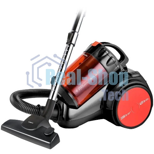 Пылесос Centek CT-2524 черный/красный, 420/2300 Вт, уборка сухая, пылесборник контейнер 2 л