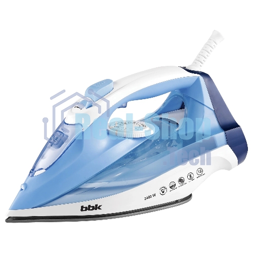 Утюг BBK ISE-2411 голубой, 2400 Вт, 40 г/мин, 140 г/мин, 300 мл
