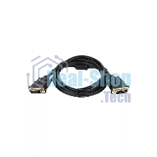 Кабель DVI-D--DVI-D Dual link 25M/25M, экран, феррит.кольца, 1.8м Telecom TCG441D-1.8M