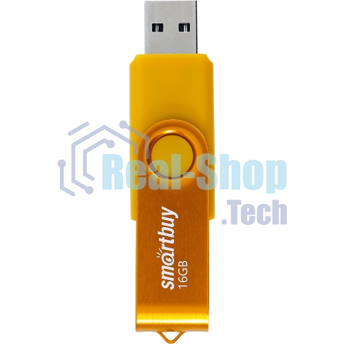 Флешка USB Smartbuy Twist Yellow (SB016GB2TWY), 16Gb, USB 2.0, R/W 15/7, желтый