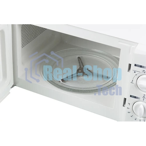 Микроволновая печь Mystery MMW-2009G белый, 20 л, 700 Вт, переключатели - поворотный механизм