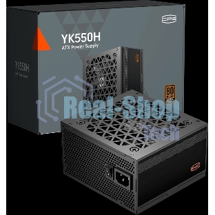 Блок питания ПК Power Supply PCCooler, 550W 80+ Bronze (ATX, ATX 2.52, Non-modular, 1x24(20+4)pin 550мм, 1xCPU(4+4)pin 650мм, 1xPCIe*2 8(6+2)pin 500+120мм, 4xSATA*3+MOLEX4pin*1, Active, 120x120мм, 140x150x86mm, APFC, OVP/UVP/OCP/SCP/OTP/OPP/SPD)