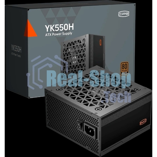 Блок питания ПК Power Supply PCCooler, 550W 80+ Bronze (ATX, ATX 2.52, Non-modular, 1x24(20+4)pin 550мм, 1xCPU(4+4)pin 650мм, 1xPCIe*2 8(6+2)pin 500+120мм, 4xSATA*3+MOLEX4pin*1, Active, 120x120мм, 140x150x86mm, APFC, OVP/UVP/OCP/SCP/OTP/OPP/SPD)