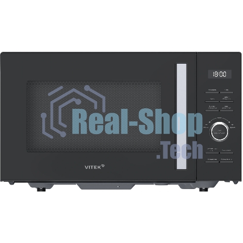 Микроволновая печь Vitek VT-MW1725 черный, 25 л, 900 Вт, переключатели - кнопки, поворотный механизм