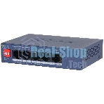 Коммутатор Dahua DH-CS4005-4GT-36 4-портовый гигабитный PoE с функцией облачного управления, 4xRJ45 1Gb, 1xRJ45 1Gb uplink, суммарно 40Вт
