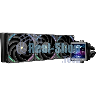 Система жидкостного охлаждения Thermalright Frozen Vision 360 V2 (360мм, LED, Black, ARGB/Fans: 3x120мм, 69CFM, 27dBA, 2150RPM/Pump height 60мм, 23dBA, 3000RPM, Rad thickness 27мм/S: 1700, 1200, 1851, 115X, 2011, 2066, AM5, AM4)