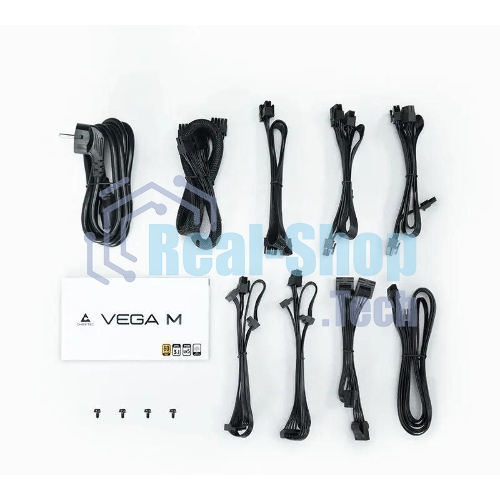 Блок питания Chieftec Vega M PPG-1000-C (ATX 3.1, 1000W, 80 PLUS GOLD, Active PFC, 135mm fan, Gen5 PCIe, Full Cable Management) Retail