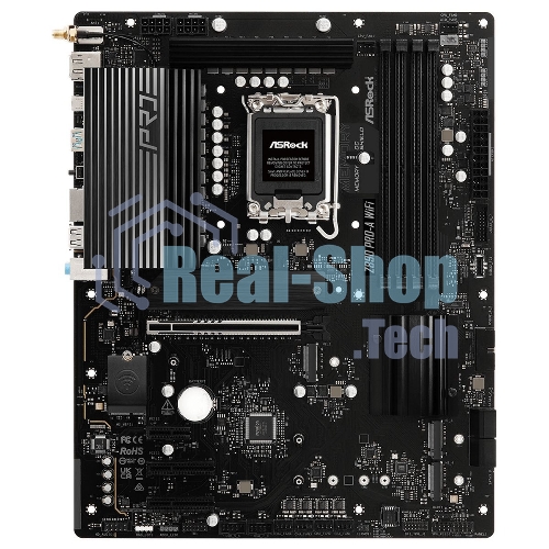 Материнская плата ASRock Z890 PRO-A WIFI, LGA 1851, Intel Z890, 4xDDR5, 4xSATA, 4xM.2, 1xPCIe 5.0 x16, 2xPCIe 4.0 x4, 1xPCIe 4.0 x1, 1xHDMI, 1xDP, 1xThunderbolt 4, 1x2.5Gb LAN, 4xUSB-A 3.2 Gen 1, 2xUSB-A 3.2 Gen 2, 1xUSB-C 3.2 Gen 2, 2xUSB-C Thunderbolt 4, 7.1, 3x3.5 мм, ATX