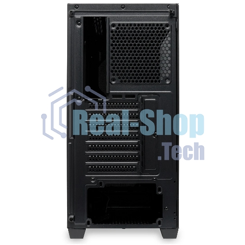 Компьютерный корпус без блока питания Case HSPD M740, Mesh Mid Tower, черный, TG, 0.6 SPCC, no fans, E-ATX, ATX, mATX, mITX, 170/400/200мм, 4x2.5