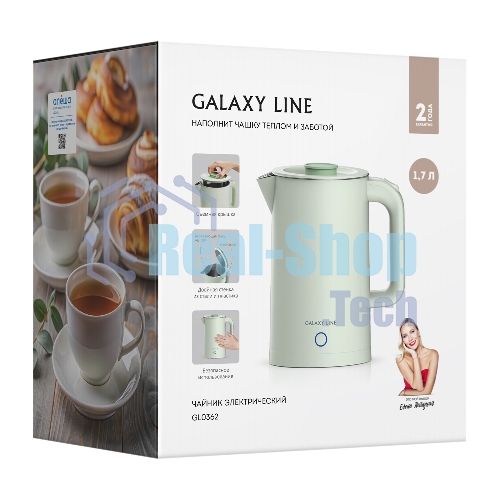 Чайник электрический Galaxy GL 0362 фисташковый