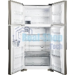 Холодильник Hitachi R-W660PUC7X GC шампань стекло двухкамерный 396/144л морозилка сверху, No Frost, Side by Side