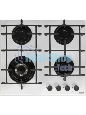 Газовая варочная поверхность DeLonghi GRAZIA 6GW BB, 4 конфорки, закаленное стекло, 7800 Вт