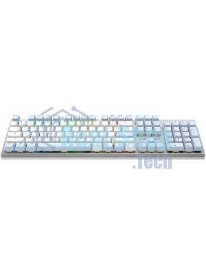 Клавиатура проводная A4Tech Fstyler FS100 Neon, USB, синий/белый