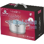 Кастрюля Rondell Modern RDS-1746, 2л, 18см, с крышкой, стальной