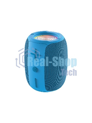 Колонка беспроводная QUMO BatteryBeats BT5.0 5Вт IP64 FM SD USB AUX подсветка 1500мА·ч синий