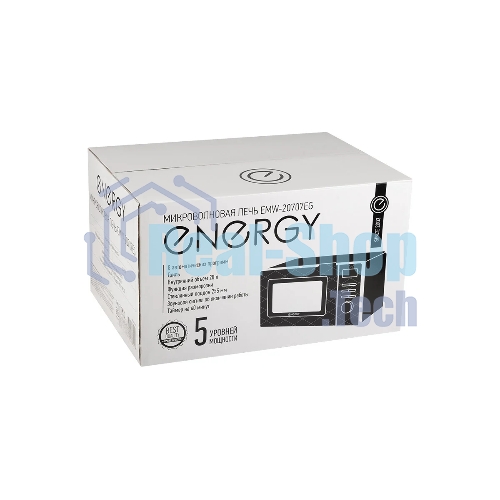 Микроволновая печь Energy EMW-20707EG черный, 20 л, 700 Вт, переключатели - кнопки, поворотный механизм