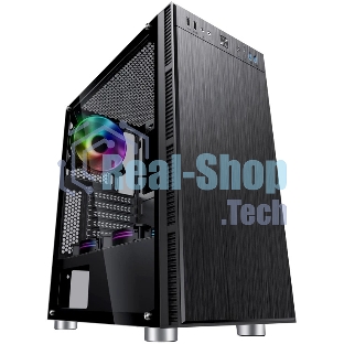 Компьютерный корпус Accord 3407 черный без БП ATX 2xUSB 2.0 2xUSB 3.0 audio bott PSU
