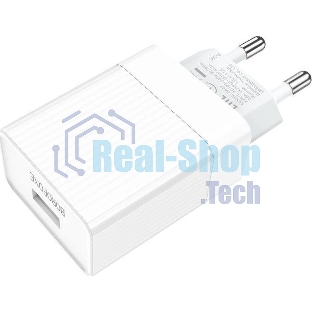 Сетевое зарядное устройство BOROFONE (6931474728296) BA47A Mighty 1USB QC3.0 белый