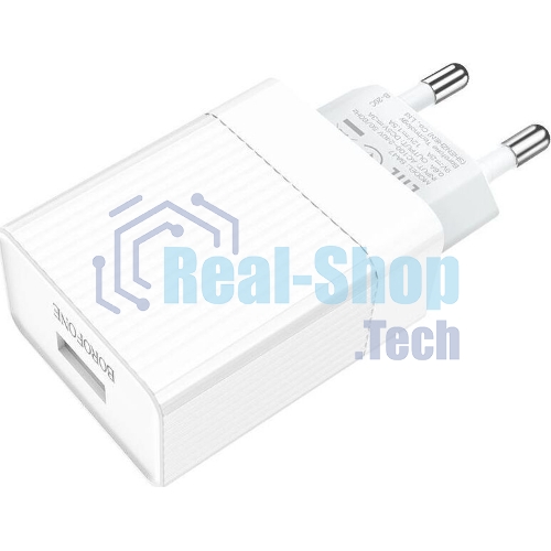 Сетевое зарядное устройство BOROFONE (6931474728296) BA47A Mighty 1USB QC3.0 белый