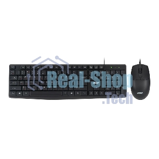 Комплект клавиатура+мышь Acer OMW141 проводной, USB, 1200 DPI, чёрный