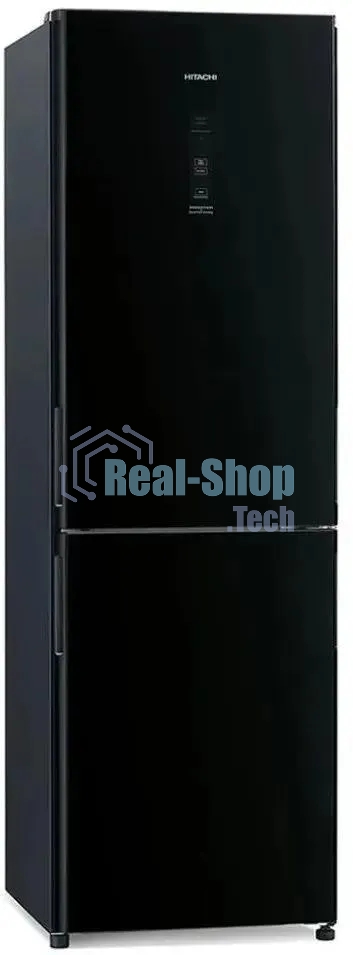 Холодильник Hitachi R-BG410PUC6X GBK черный двухкамерный 215/105л морозилка снизу, No Frost