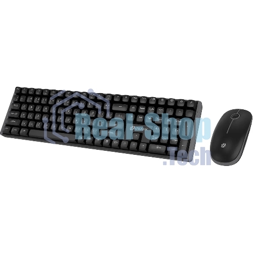 Комплект клавиатура+мышь Oklick S315W беспроводной, USB, 1600 DPI, чёрный
