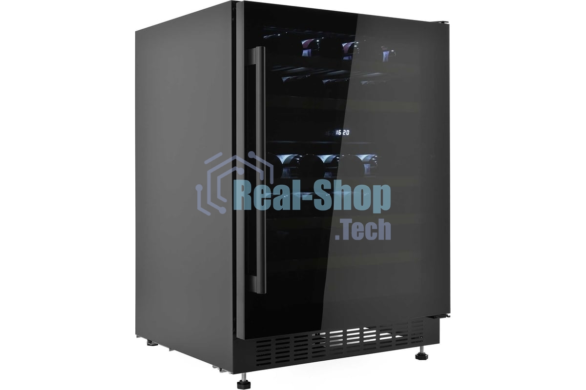 Винный шкаф встраиваемый ZÜGEL ZCWI460DB, черный