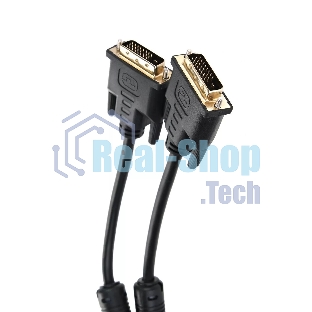 Кабель DVI-D--DVI-D Dual link 25M/25M, экран, феррит.кольца, 1.8м Telecom TCG441D-1.8M