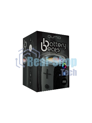 Колонка беспроводная QUMO BatteryBeats BT5.0 5Вт IP64 FM SD USB AUX подсветка 1500мА·ч черный