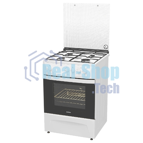 Плита газовая Darina 1D GM141 007 W белый, конфорок 4 шт, духовка 50 л, 60 см x 85 см x 60 см