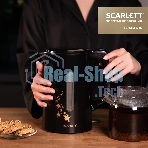 Чайник электрический Scarlett SC-EK21S45 1.5 л, 2200 Вт, черный корпус: нерж.сталь/пластик