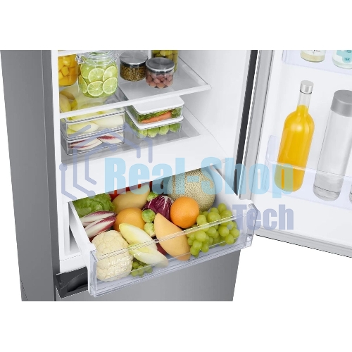 Холодильник Samsung RB38C600DSA/EF серебристый двухкамерный 276/114л морозилка снизу, No Frost