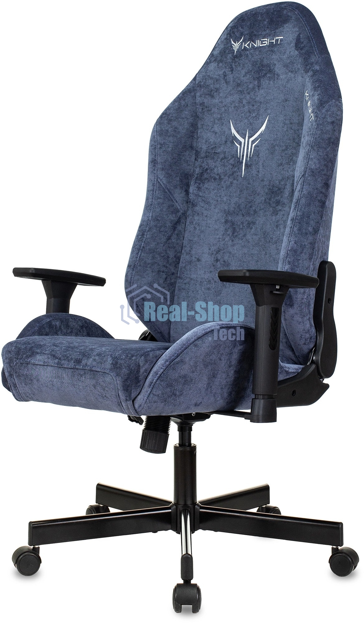 Кресло Knight N1 Fabric синий, ткань, 120 кг, механизм качания