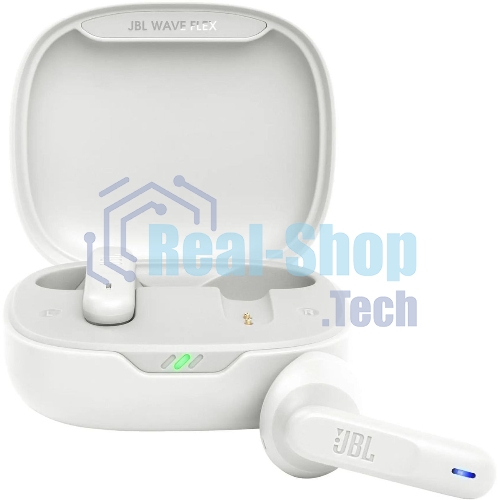 Наушники TWS JBL Wave Flex белый, вкладыши, Bluetooth, быстрая зарядка, до 8 ч