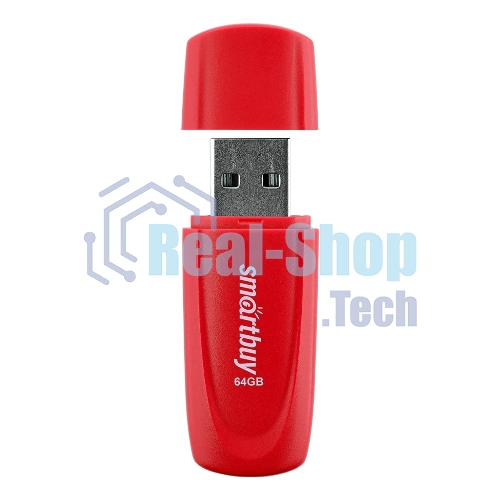 Флешка USB Smartbuy Scout Red (SB064 Gb2SCR), 64Gb, USB 2.0,  красный