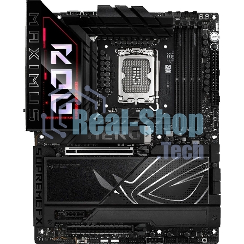 Материнская плата ASUS ROG MAXIMUS Z890 HERO, LGA 1851, Intel Z890, 4xDDR5, 4xSATA, 6xM.2, 1xPCIe 5.0 x16, 1xPCIe 4.0 x4, 1xPCIe x1, 1xHDMI, 2xUSB-C (видеовыход), 4xUSB-A 3.2 Gen 1, 4xUSB-A 3.2 Gen 2, 1xUSB-C 3.2 Gen 2, 2xUSB-C Thunderbolt 4, 2x 5Gb LAN, 2x3.5 мм, 7.1, ATX