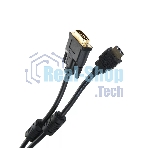 Кабель HDMI to DVI-D (19M -25M) 2м, TV-COM, 2 фильтра LCG135F-2M